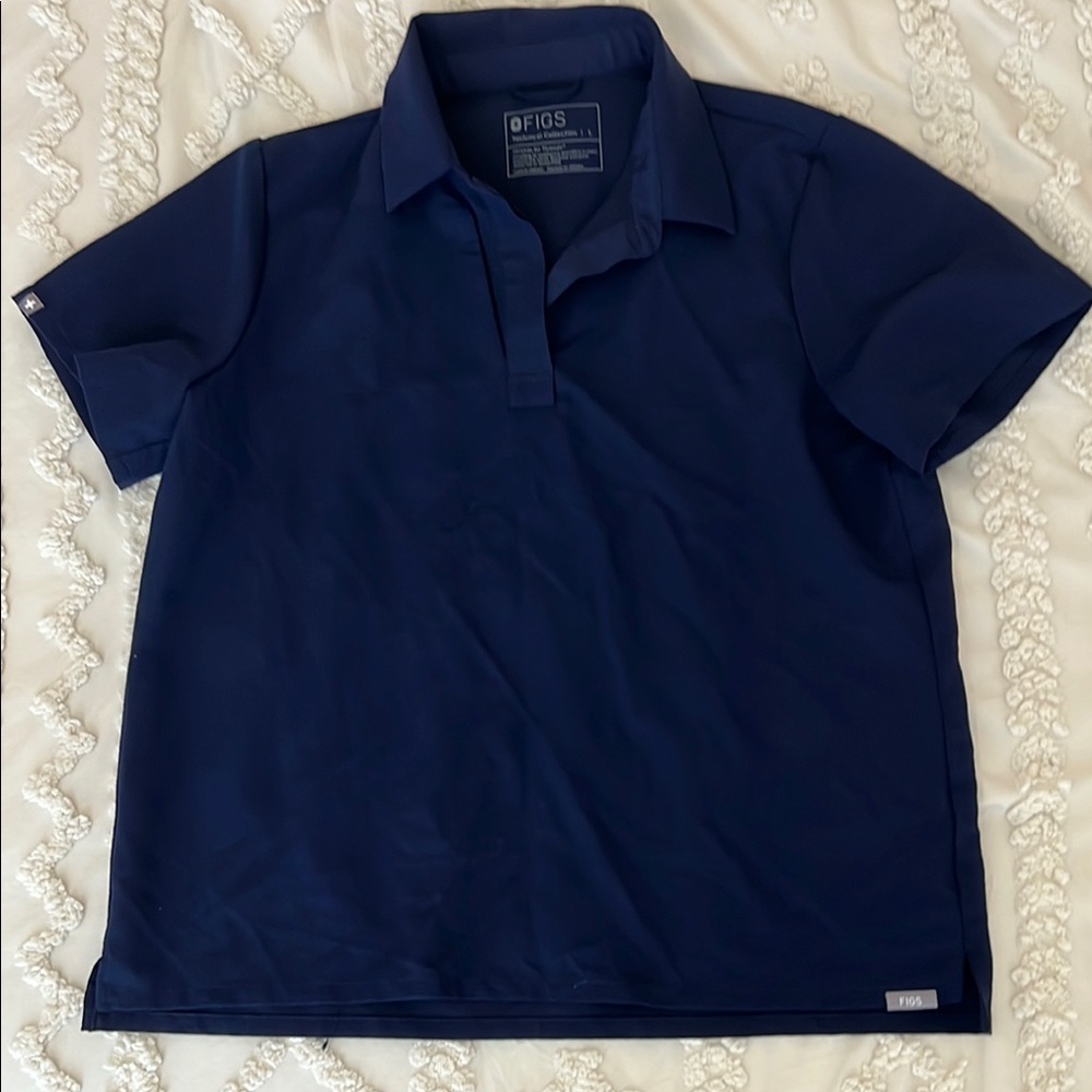 Figs Women’s Scrub Top Size L Navy Blue